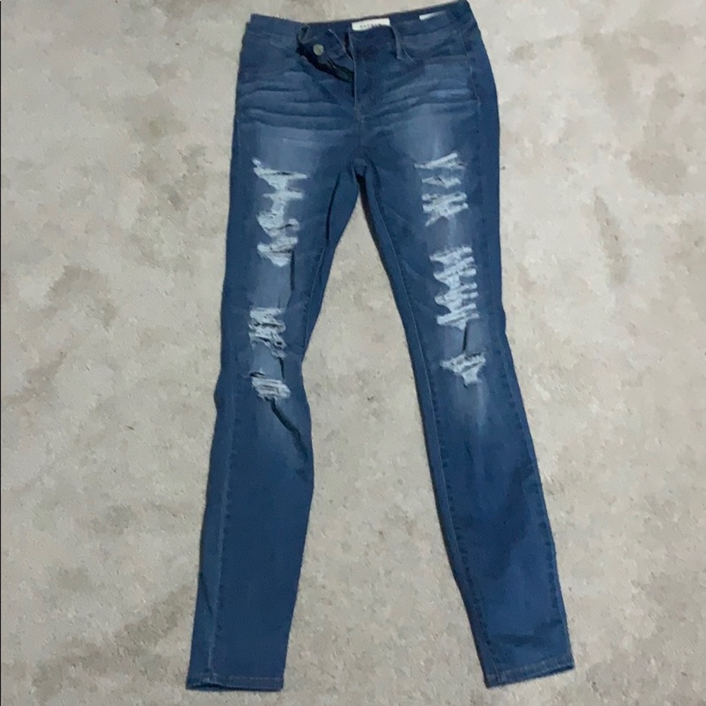 ripped jean jeggings